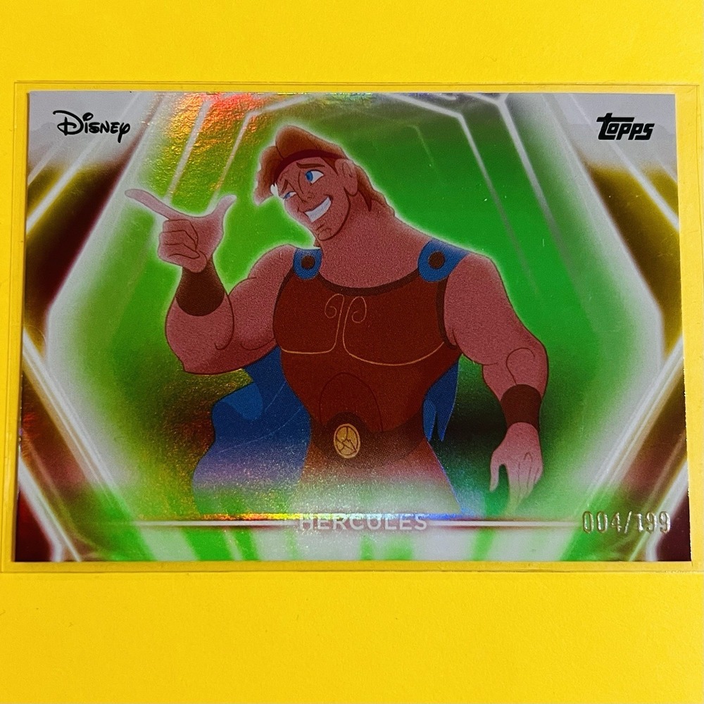 2026 Topps Disney Neon Hercules /199 Green Parallel‎ Serial Numbered Card ✨